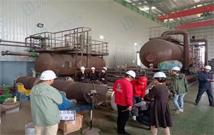 香港客户到鲁迪工厂验收管壳式换热器